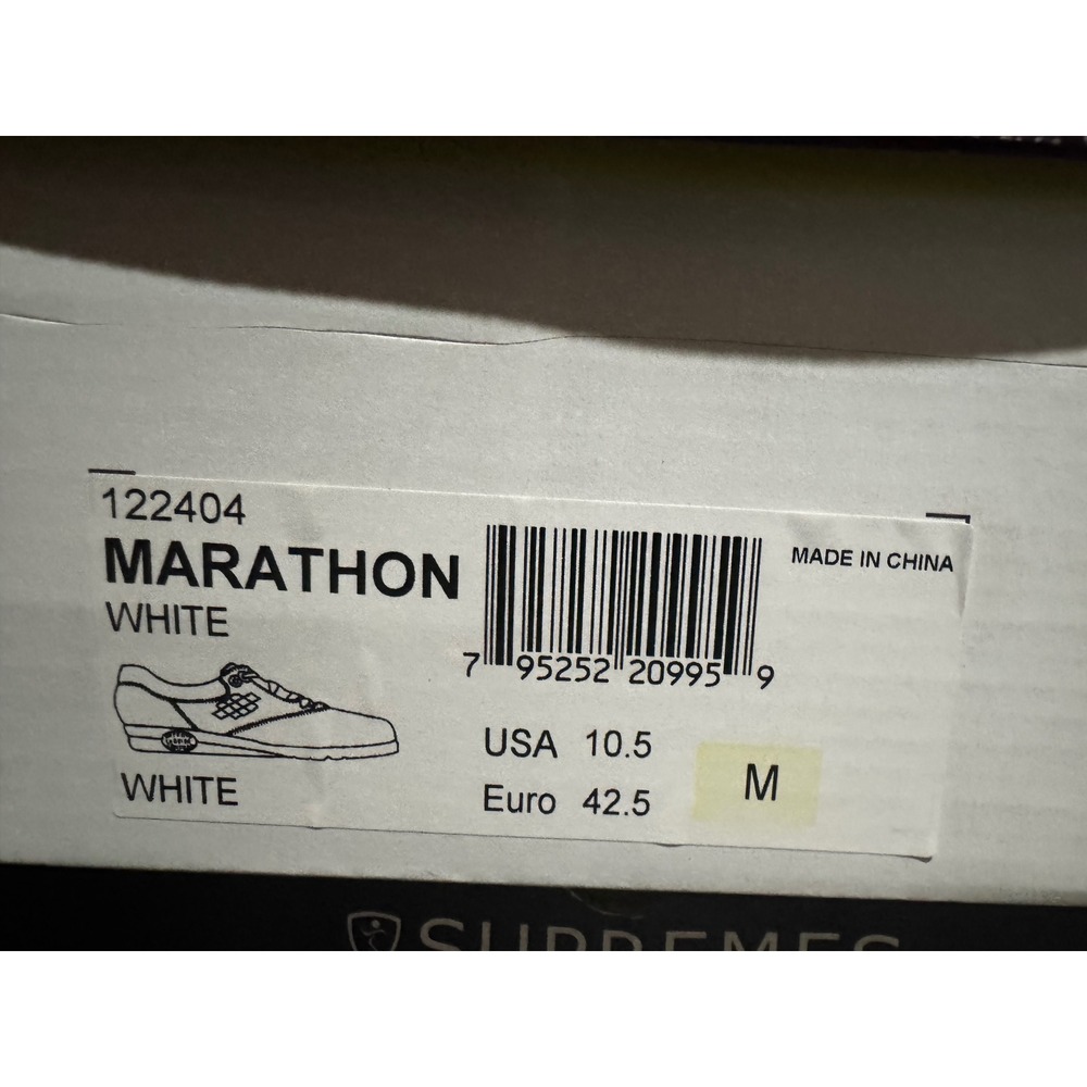 Soft Spots Supremes Marathon White Leather Walking Shoes Sneakers 10.5 M 122404